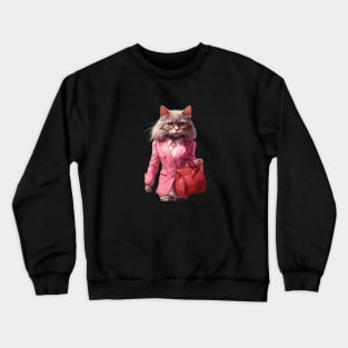 A cat minding his own business Crewneck Sweatshirt